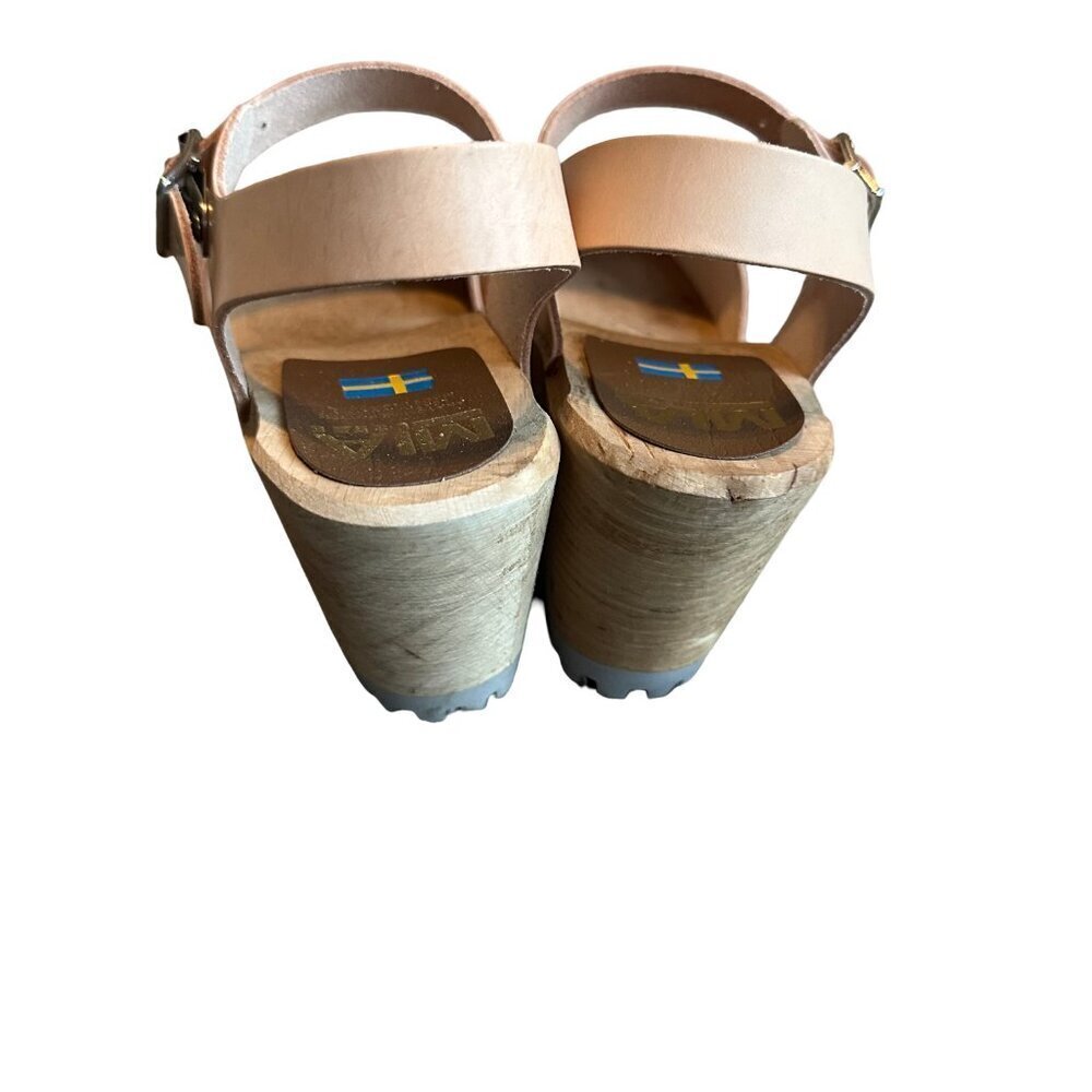 Mia Greta Open-Toe Clogs Mules Sandals Natural Light Beige Size 41 NIB NEW - Picture 5 of 15